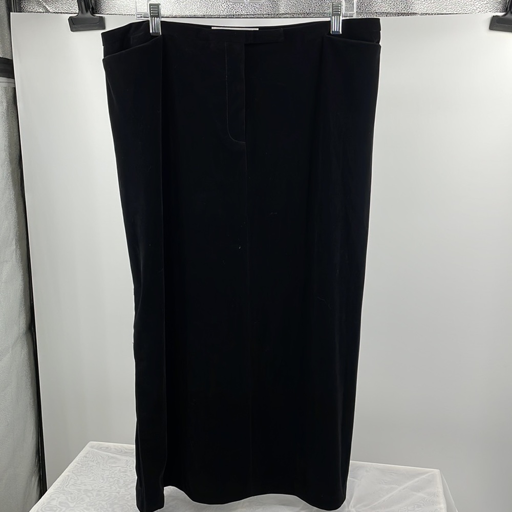 Vintage Tommy Hilfiger Y2K Black Velvet Maxi Skirt Size 16